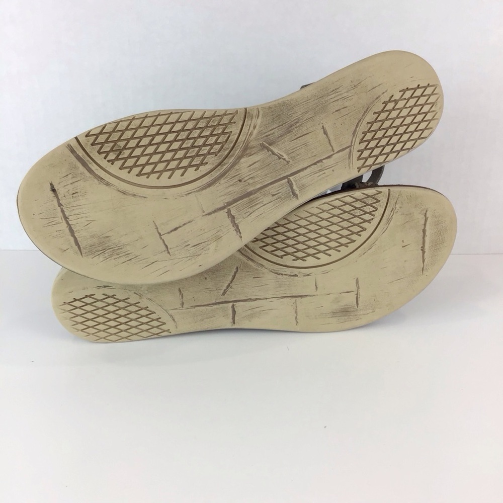 OTBT Stargaze Khaki Green & Black Leather Flat Sandals | 9 - Picture 13 of 13